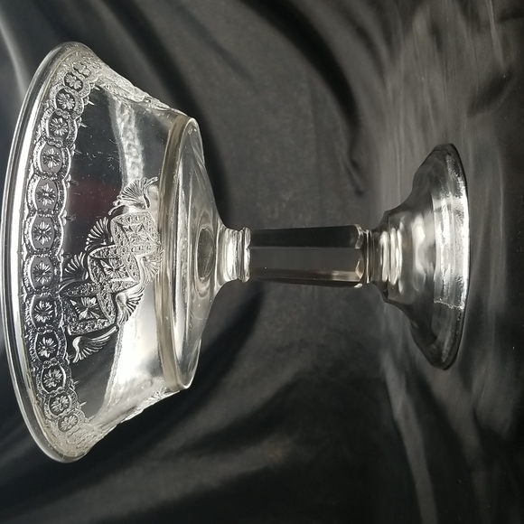 EAPG McKee & Bros. Jewel Diagonal Band Pedestal Compote Bowl - Picture 6 of 16